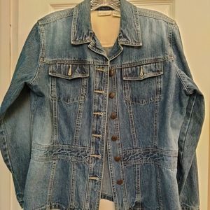 St. John's Bay, Petite Large, jean jacket.  100% cotton.